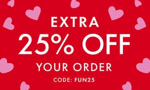 EXTRA 25% OFF ORDER W/ CODE FUN25