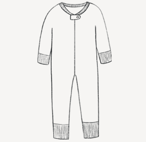 Line drawing of a footless sleeper