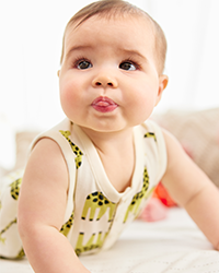 Baby, baby wearing giraffe print one piece, shop baby