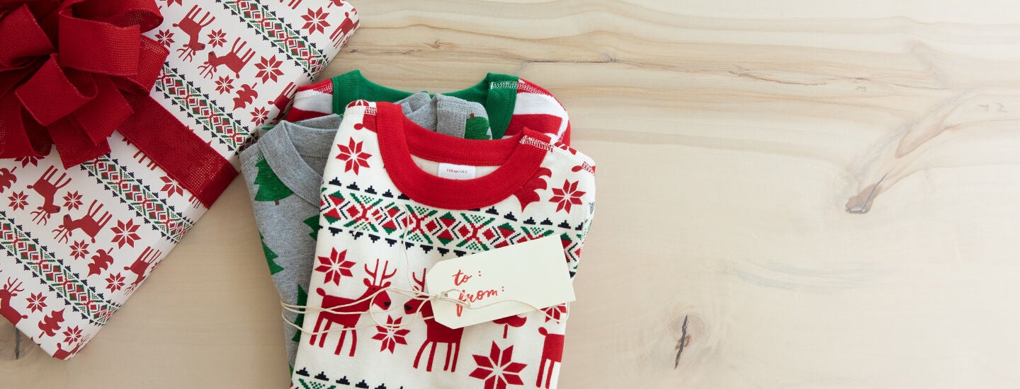 Gift wrapped Hanna holiday pjs Gift wrapped Hanna holiday pjs