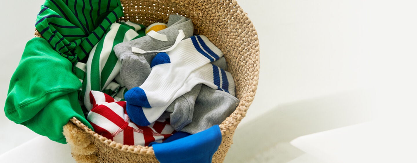 Laundry basket full of hanna clothes Laundry basket full of hanna clothes