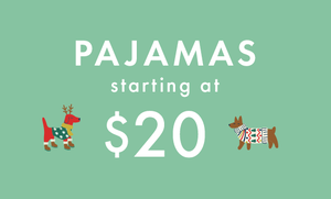 Pajamas starting at $20. shop now.