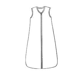 Line drawing of a Wearable Blanket