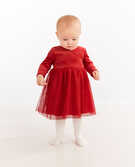 Baby Wrap Dress In Recycled Velour in Petal Pink - main