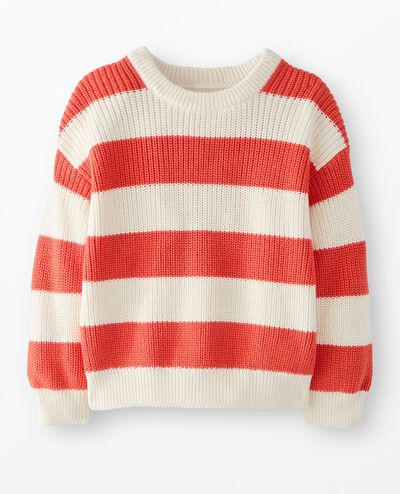 Pullover Sweater in Sun Fire/Ecru - main