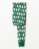 Adult Holiday Long John Pajama Pants in Winter Green - main