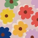 HannaJams™ Sleeper in Multicolored Spring Daises - swatch