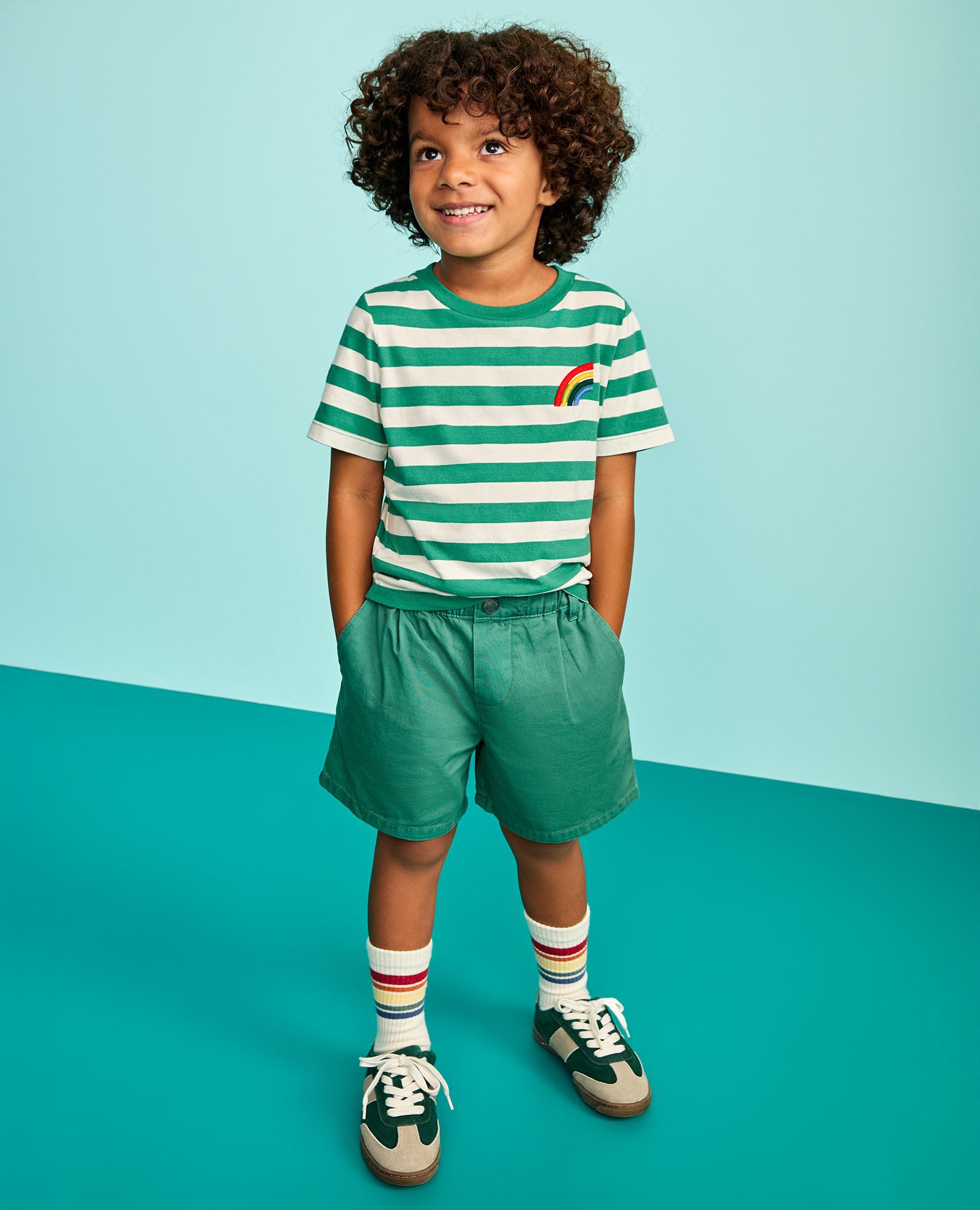 Twill Shorts in Bottle Green - main