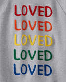 Adult Be Loved Sweatshirt In French Terry in Heather Grey - main