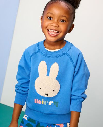 Miffy French Terry Sweatshirt in Miffy on Blue - main