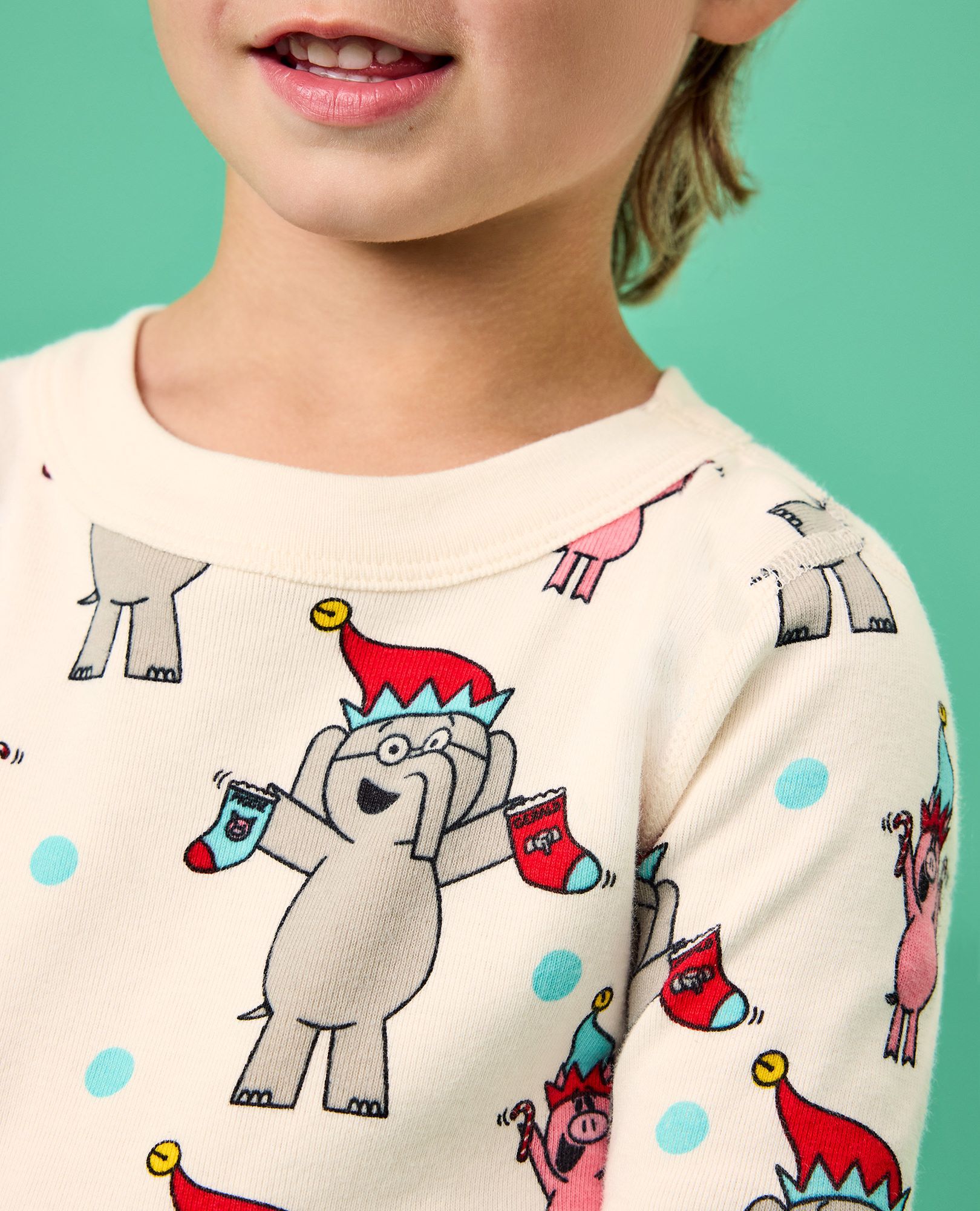 Elephant & Piggie Holiday HannaJams™ Pajama Set in Hidden Pigeon Holiday - main