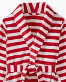 Recycled Poly Microfleece Robe in Hanna Red/White - main