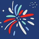 HannaJams™ Pajama Set in Fireworks - swatch