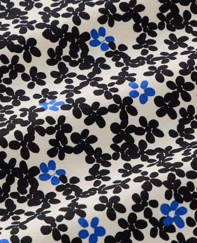 Women's Short Sleeve HannaSoft™ Pajama Set in Black Flowers on Ecru - main