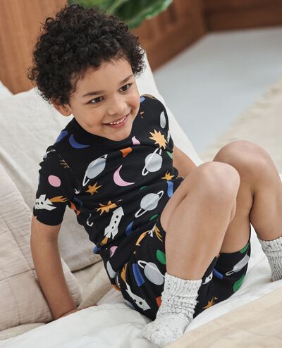 HannaJams™ Pajama Set in Multi Universe on Black - main