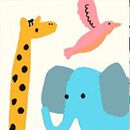 Baby Classic Fit T-Shirt & Shortalls Set in Jungle Animals on Ecru - swatch