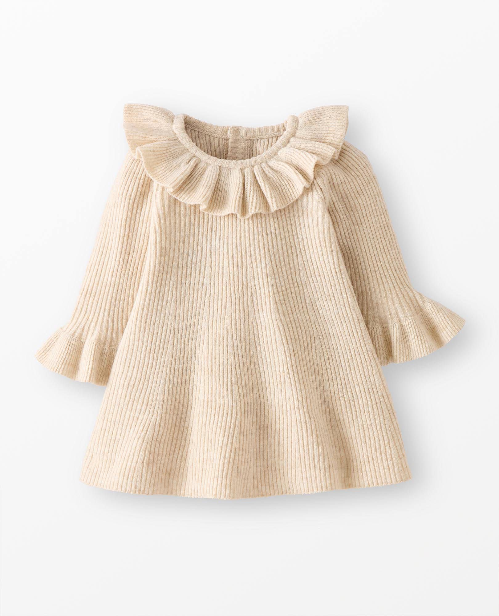 baby dress winter collar Harper Peter Pan Collar Floral Baby Flare Dress + Bloomer (Linen Blend), Blue Floral/Natural / 3T