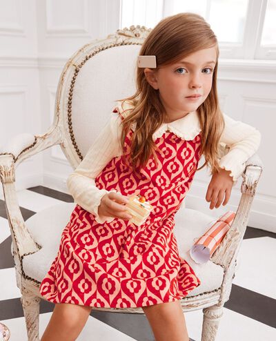 Velvet Jumper with Pockets in Pink and Red 2-tone - main