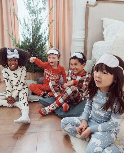 Holiday HannaJams™ Pajama Set in Ribbon Red Fairisle - main