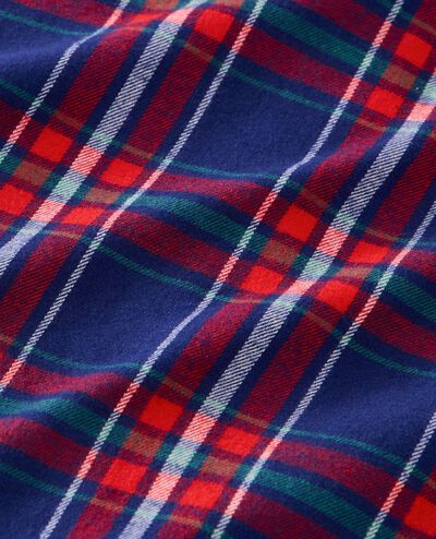 Women's Holiday Flannel Nightshirt in Navy Plaid - main