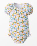 Baby One-Piece Puff Sleeve Swimsuit in Tiny Blossoms - main