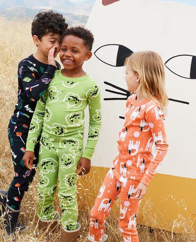 Halloween HannaJams™ Pajama Set in Jack-O-Lanterns on Granny Smith - main