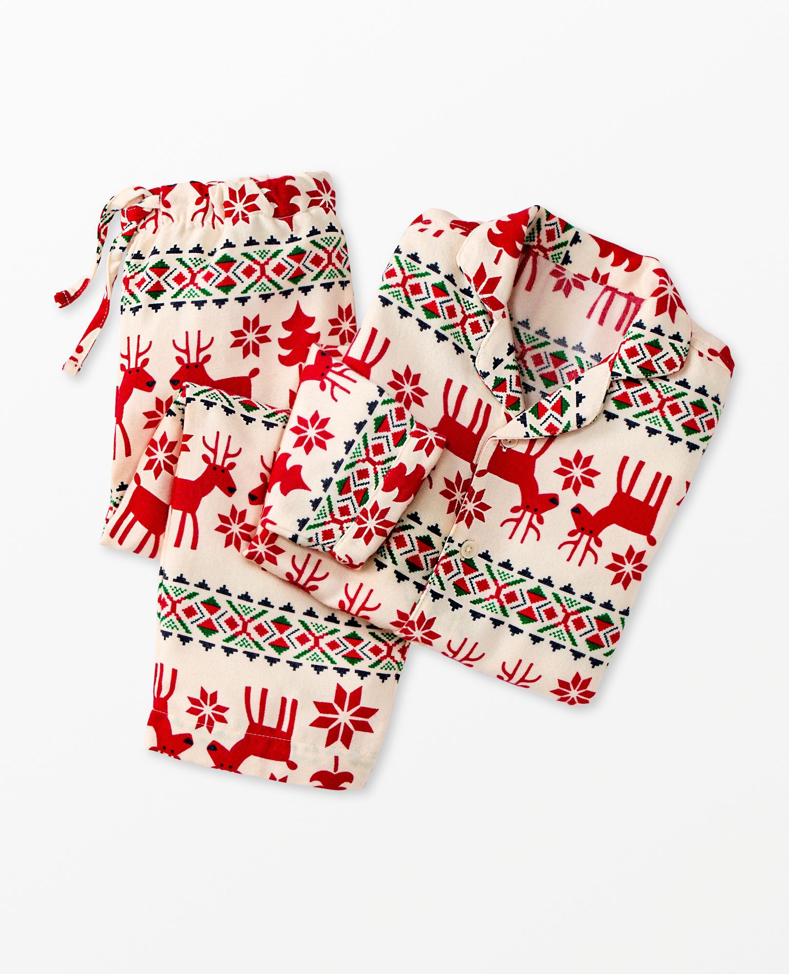Holiday Flannel Pajama Set in Dear Deer - main