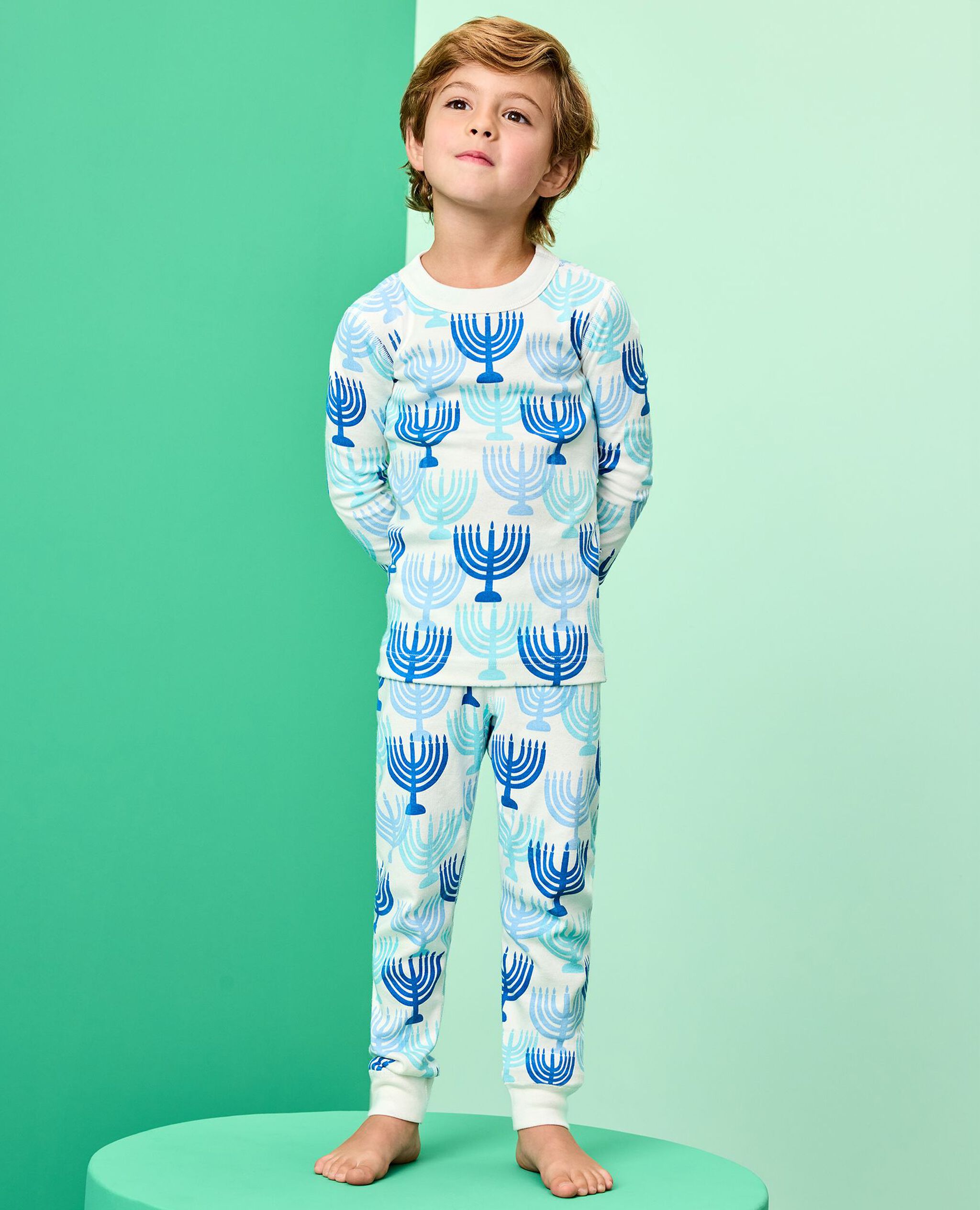 Holiday HannaJams™ Pajama Set in Menorahs - main