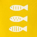 Baby Sleeveless Bodysuit & Bloomers Set in Fish on Sulfur Yellow - swatch