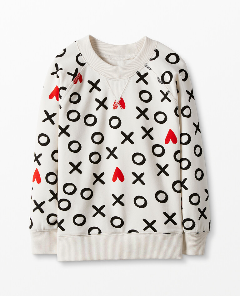 Valentines Crewneck Sweatshirt In French Terry in Hugs and Hearts - main