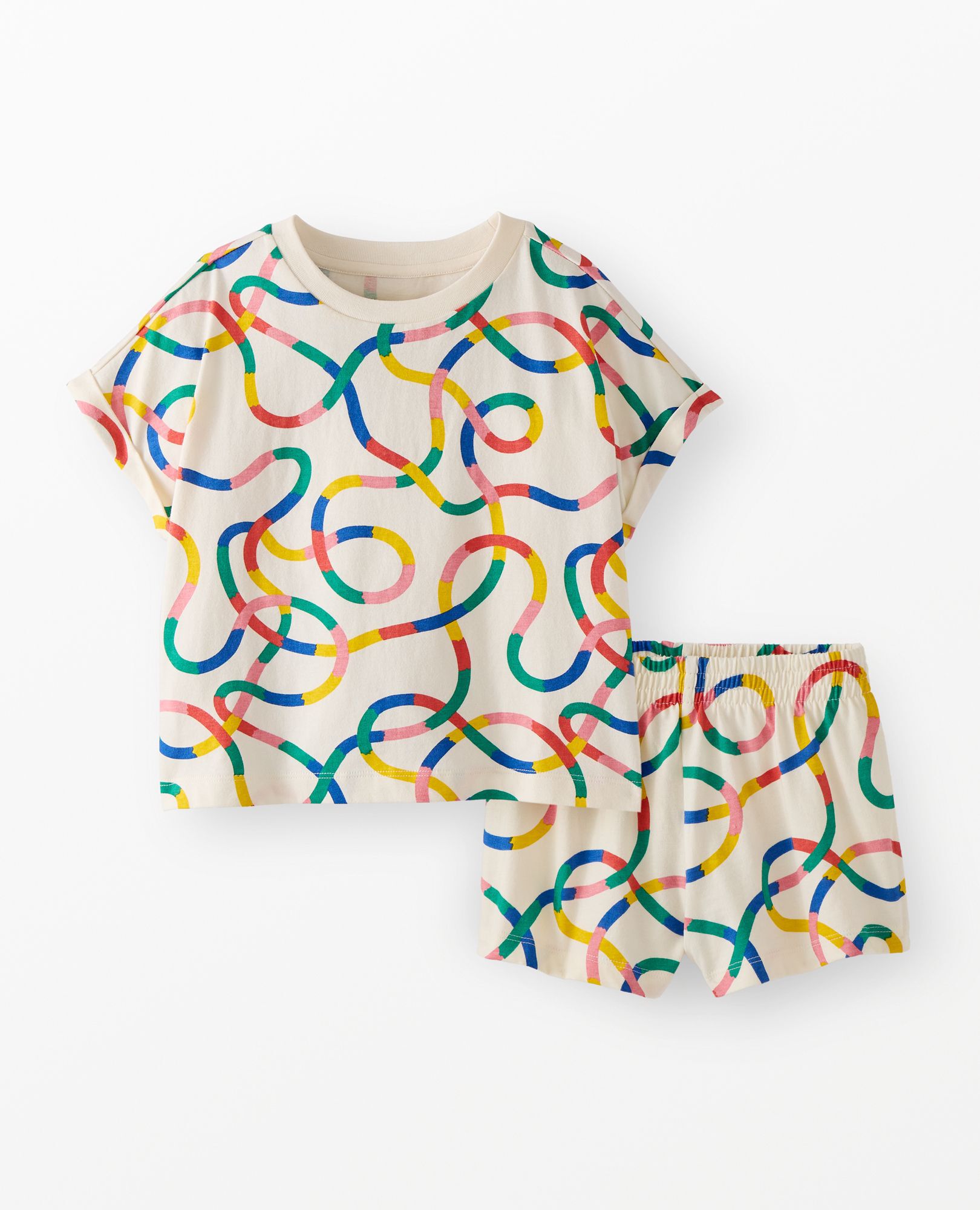 T-Shirt & Shorts Set in Ribbon Dancing - main