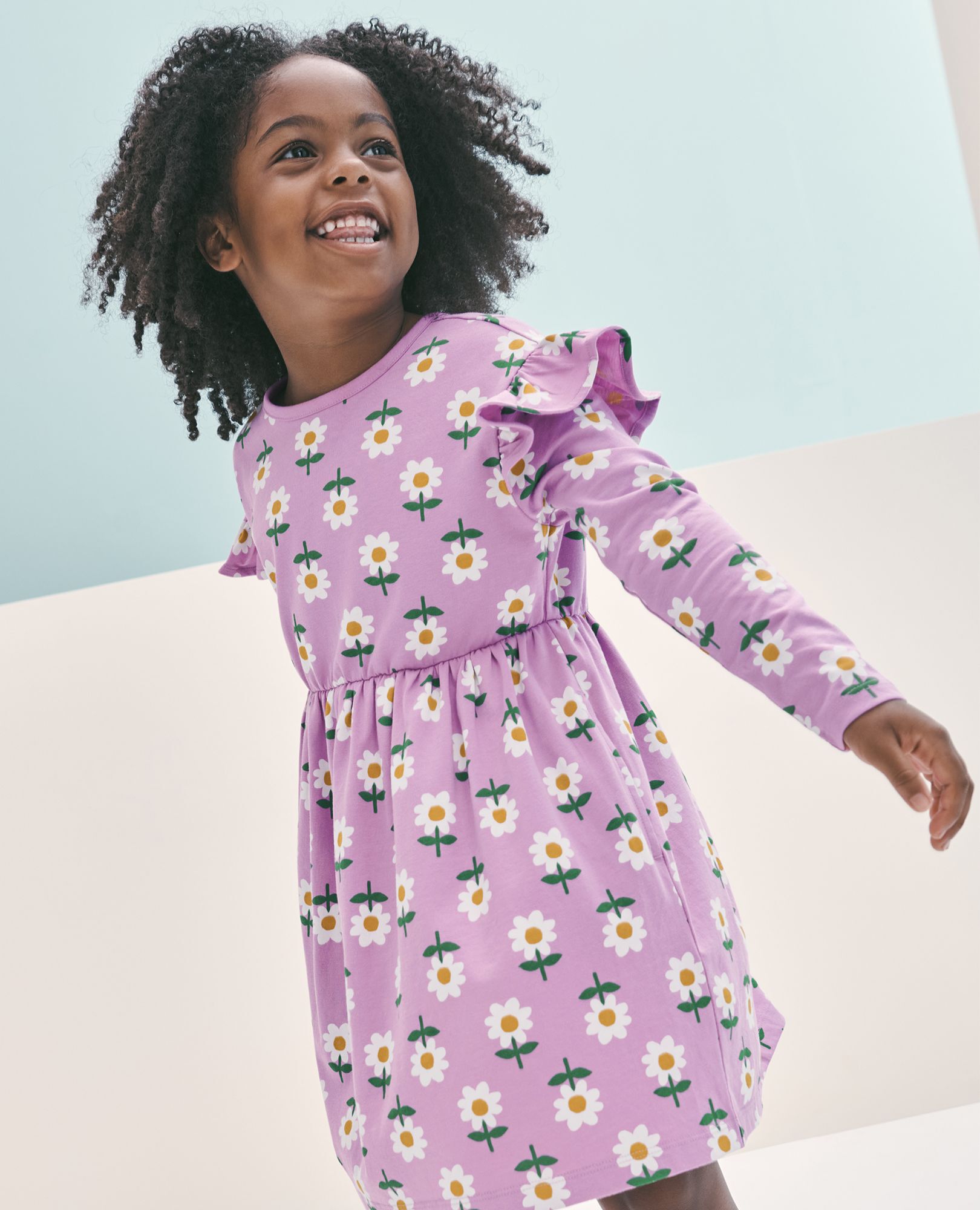 Long Sleeve Ruffle Dress with Pockets Hanna Andersson