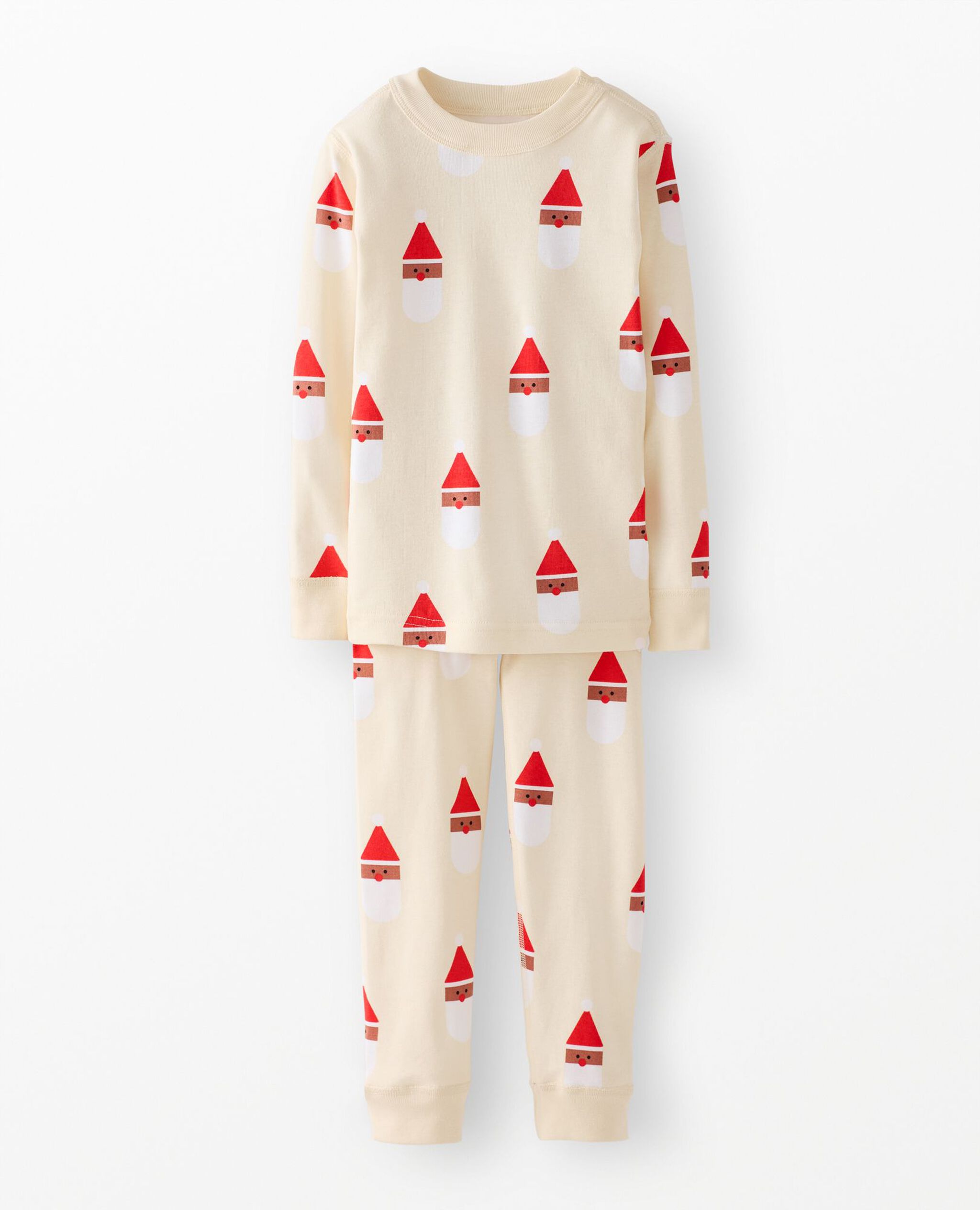 Holiday HannaJams™ Pajama Set in Scandi Santa on Almond Oil - main