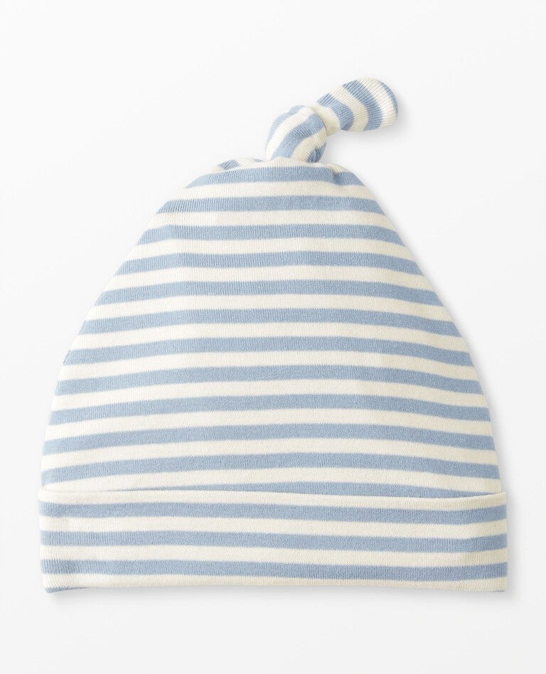 Baby Layette Top Knot Beanie in Ecru/North Air - main