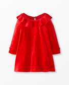 Baby Velour Party Dress in Hanna Red - main