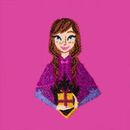 Disney Frozen Flannel Ruffle Nightgown in Anna Winter Print - swatch