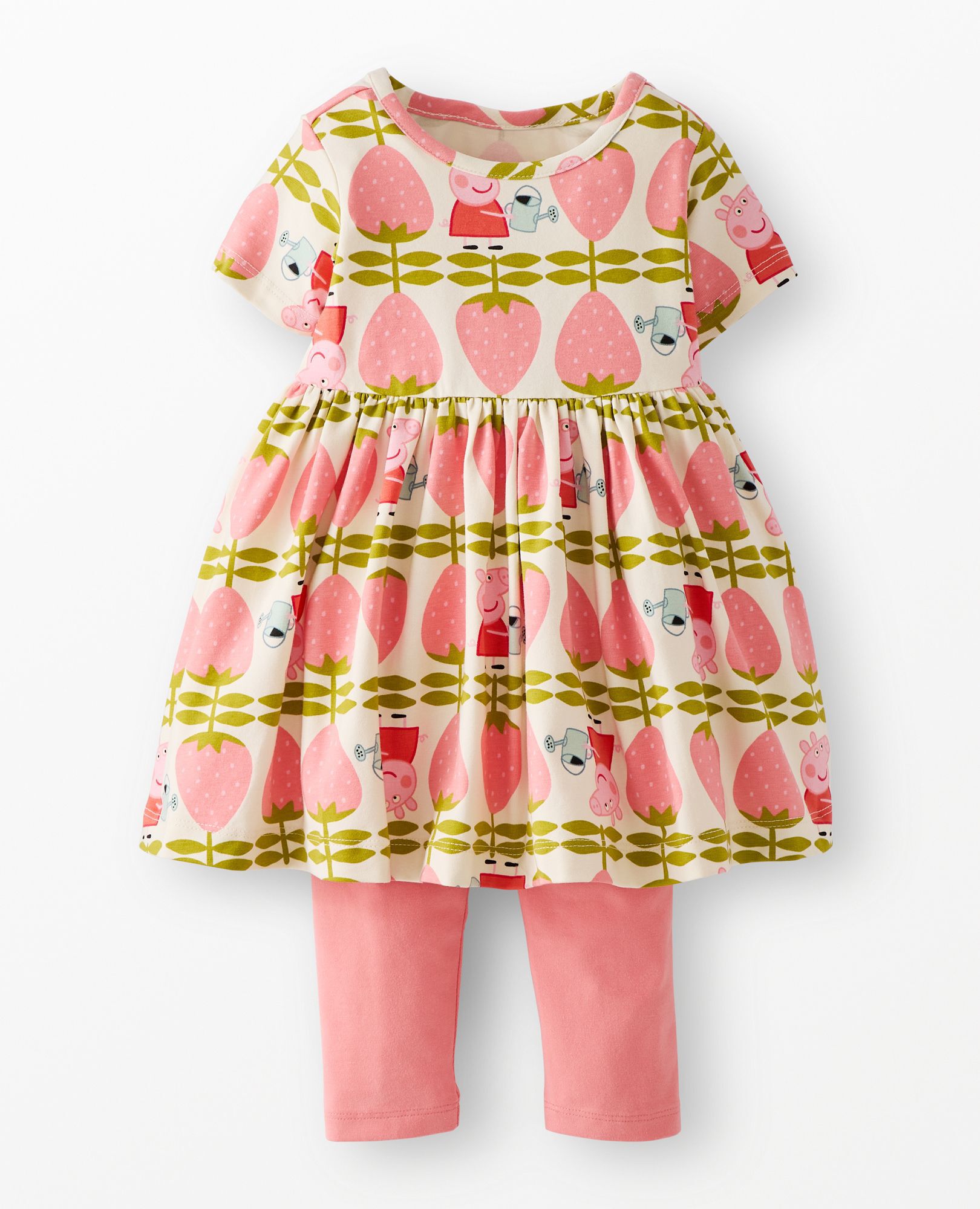 Peppa Pig Skater Dress & Leggings Set in Peppa Strawberry Garden - main