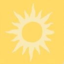 Baby Classic Fit T-Shirt & Shortalls Set in Ecru Suns on Sunshine - swatch