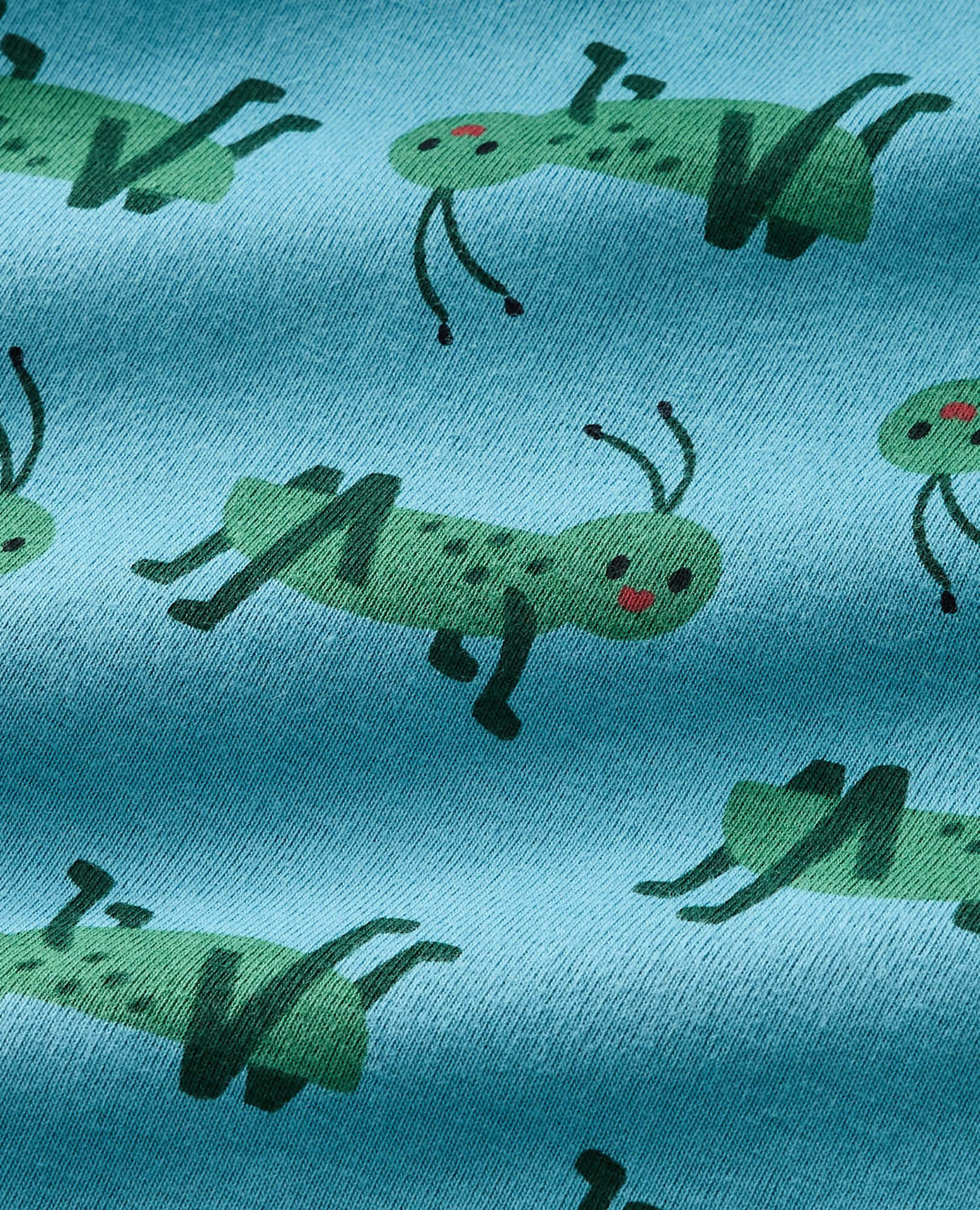 HannaJams™ Pajama Set in Crickets on Chalk Blue - main