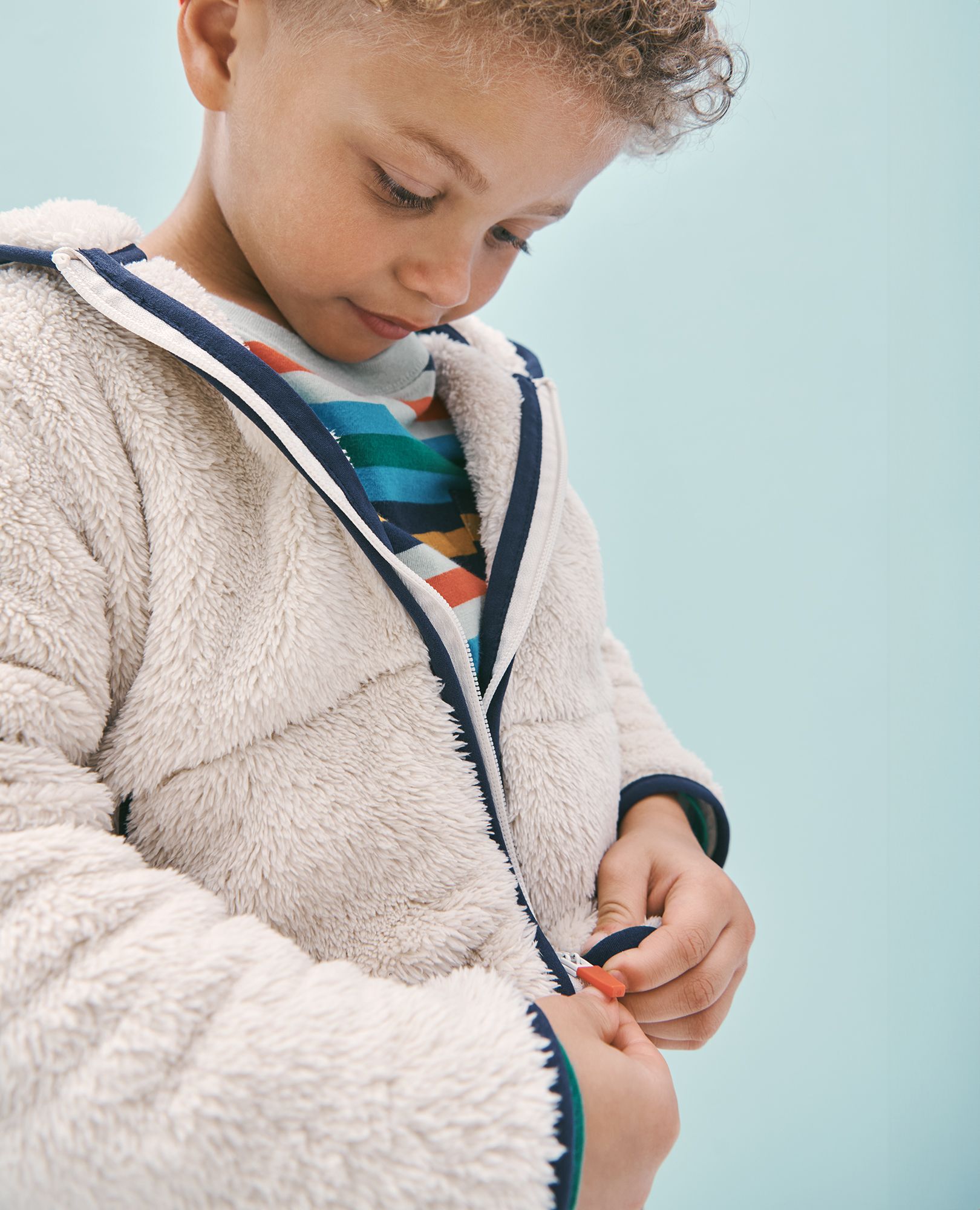 Marshmallow Fleece Zip Up Hoodie