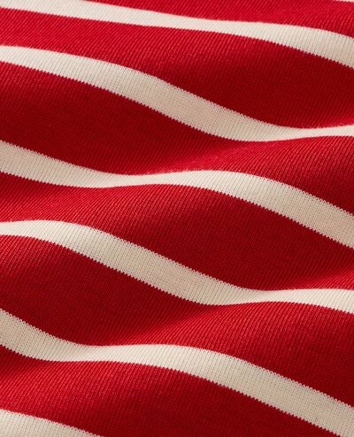 Women's Wide Leg Pajama Set in Scarlet Red/Ecru - main