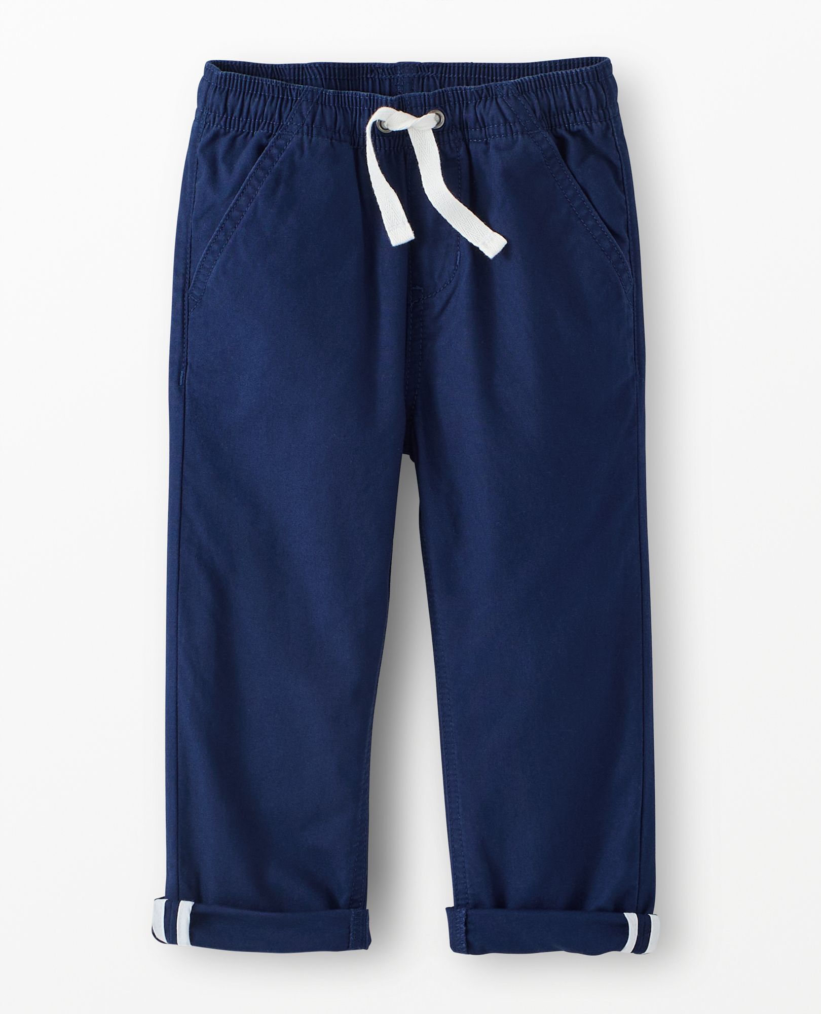 Canvas Pull-On Pants in Navy Blue - main