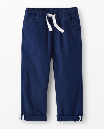 Canvas Pull-On Pants in Navy Blue - main