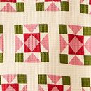 Holiday Waffle Crewneck in Quilted Stars on Almond Oil - swatch