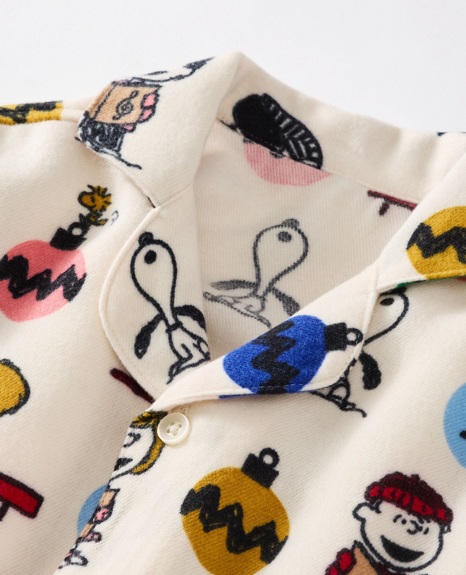 Peanuts Holiday Flannel Pajama Set in A Charlie Brown Christmas on Ecru - main