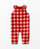 Baby Printed Faux Shearling Overalls in Hanna Red - main
