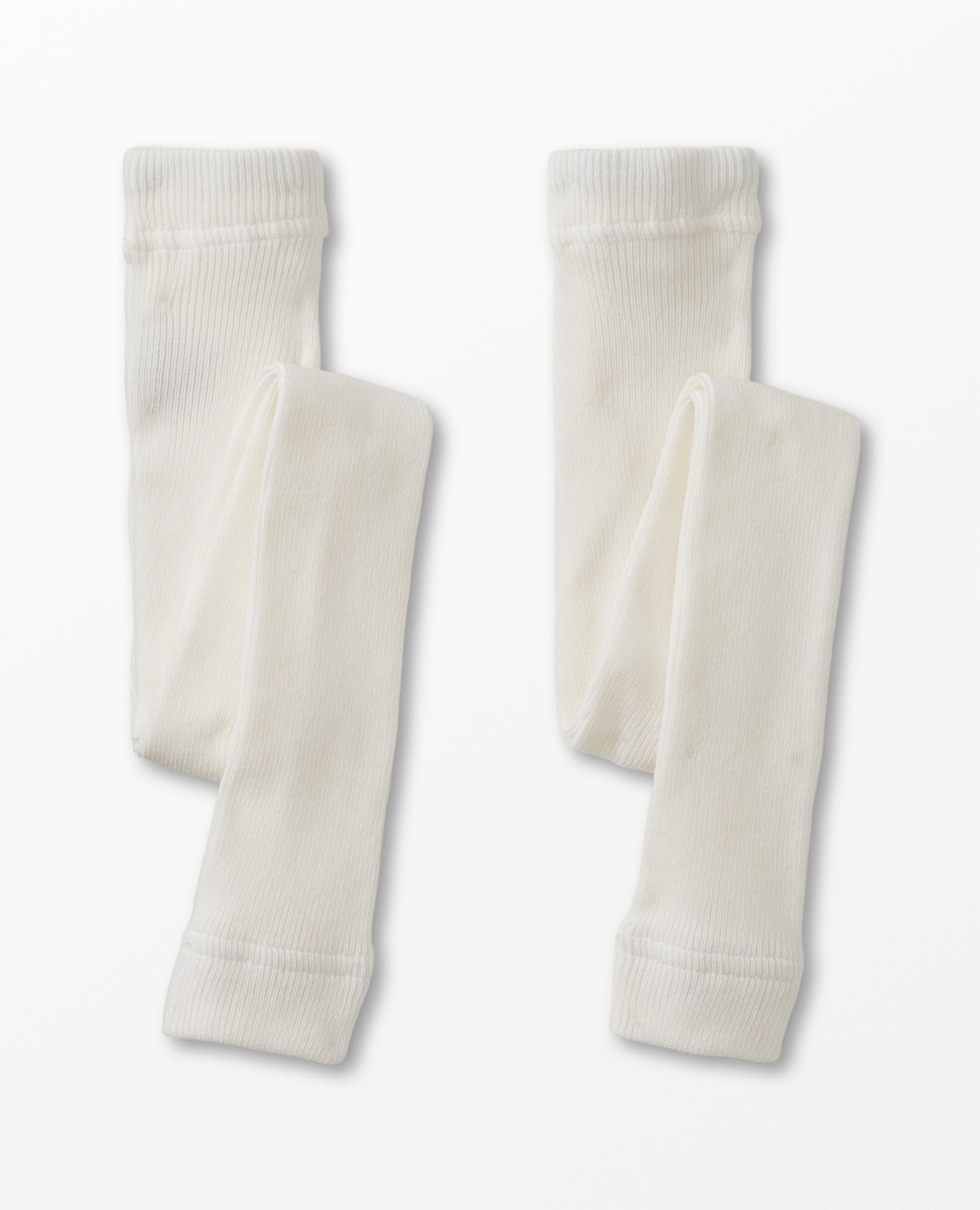 Girls white footless tights top