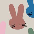 HannaJams™ Pajama Set in Multi Bunnies - swatch