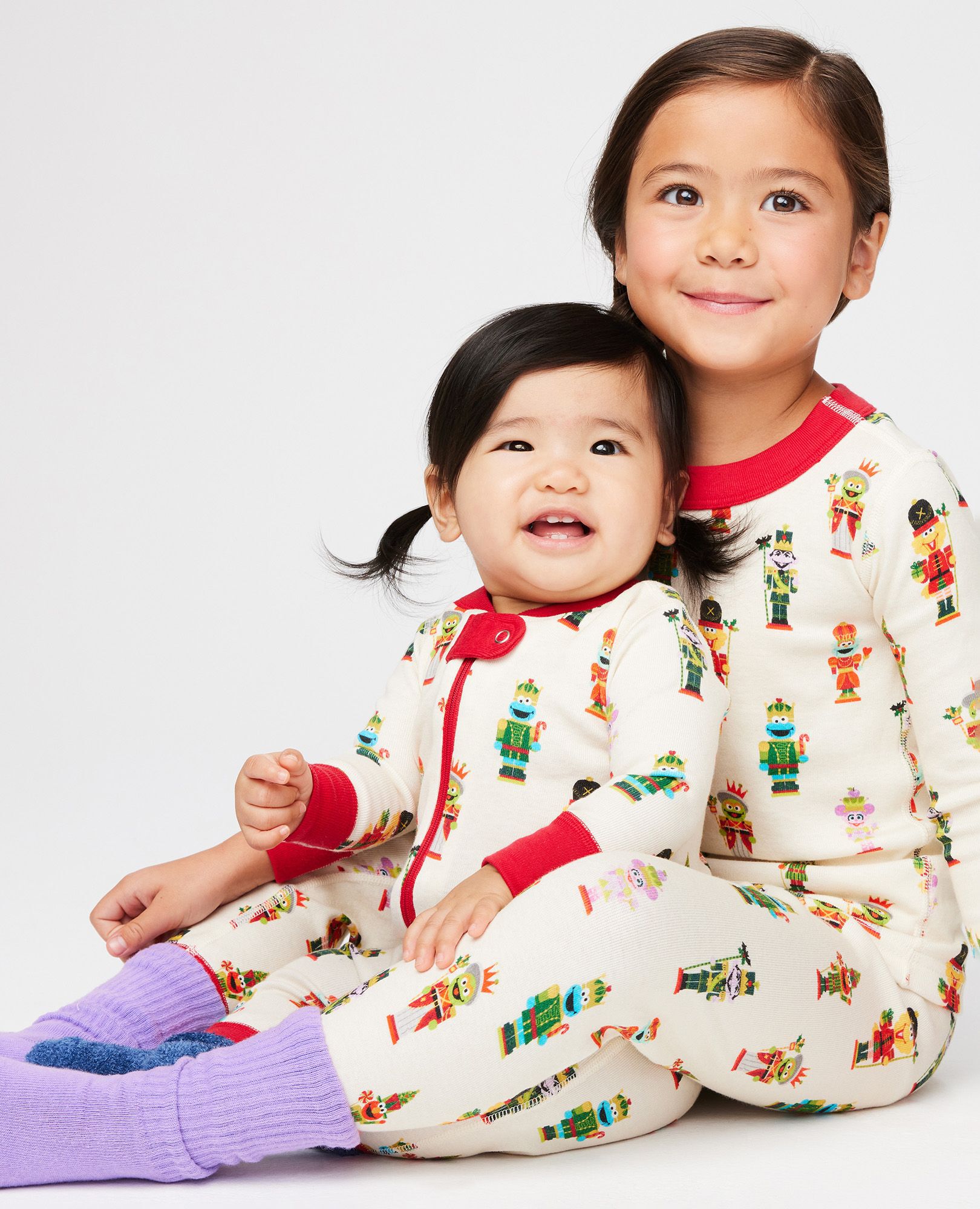 Sesame Street Holiday Print Baby Zip Sleeper Hanna Andersson