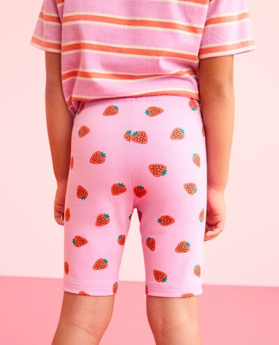 Biker Shorts in Mini Strawberries on Echinacea - main